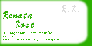 renata kost business card